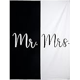 Ethisa Mr and Mrs Beach Towel - Honeymoon Just Married Towel For Beach - Wedding Gift for Newlywed Couple - Shareable Bride and Groom Towel Set - Thin Travel Friendly His and Her Beach Towel - 78"x59"