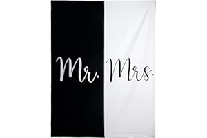 Ethisa Mr and Mrs Beach Towel - Honeymoon Just Married Towel For Beach - Wedding Gift for Newlywed Couple - Shareable Bride and Groom Towel Set - Thin Travel Friendly His and Her Beach Towel - 78"x59"