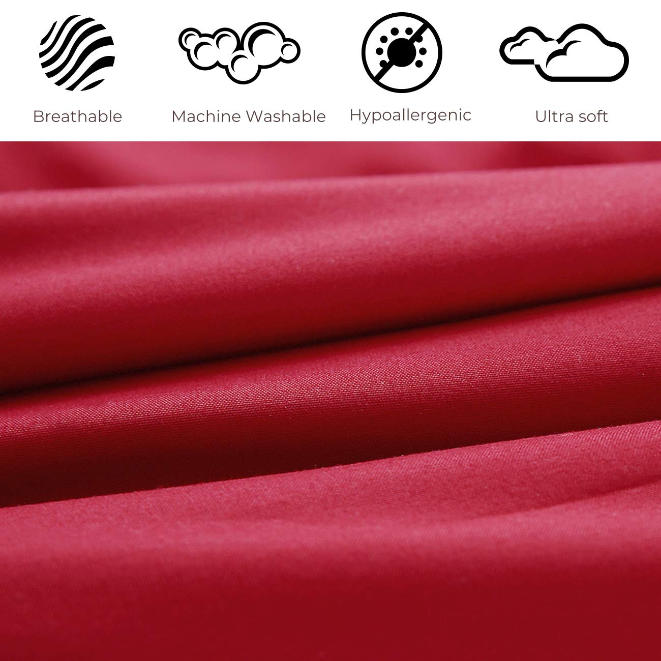 HONEYMOON HOME FASHIONS Queen Reversible Comforter Set, 3 Pieces, Red and Tan