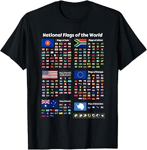 Flags of The Countries of The World International Gift T-Shirt