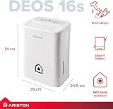 Ariston Deos 16S NET UK Dehumidifier 16 L/Day Laundry Function App Control view 2