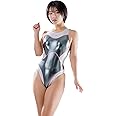 LEOHEX Super Shiny Sexy Bodysuit Racing Swimsuit High Elasticity Slim Fit Wet Look