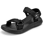 SUITSER Mens Hiking Sandals with Arch Support - Cushion Sport Athletic Walking Sandles Outdoor Summer Comfortable Casual Waterproof Beach Water Sandal for Wide Feet
