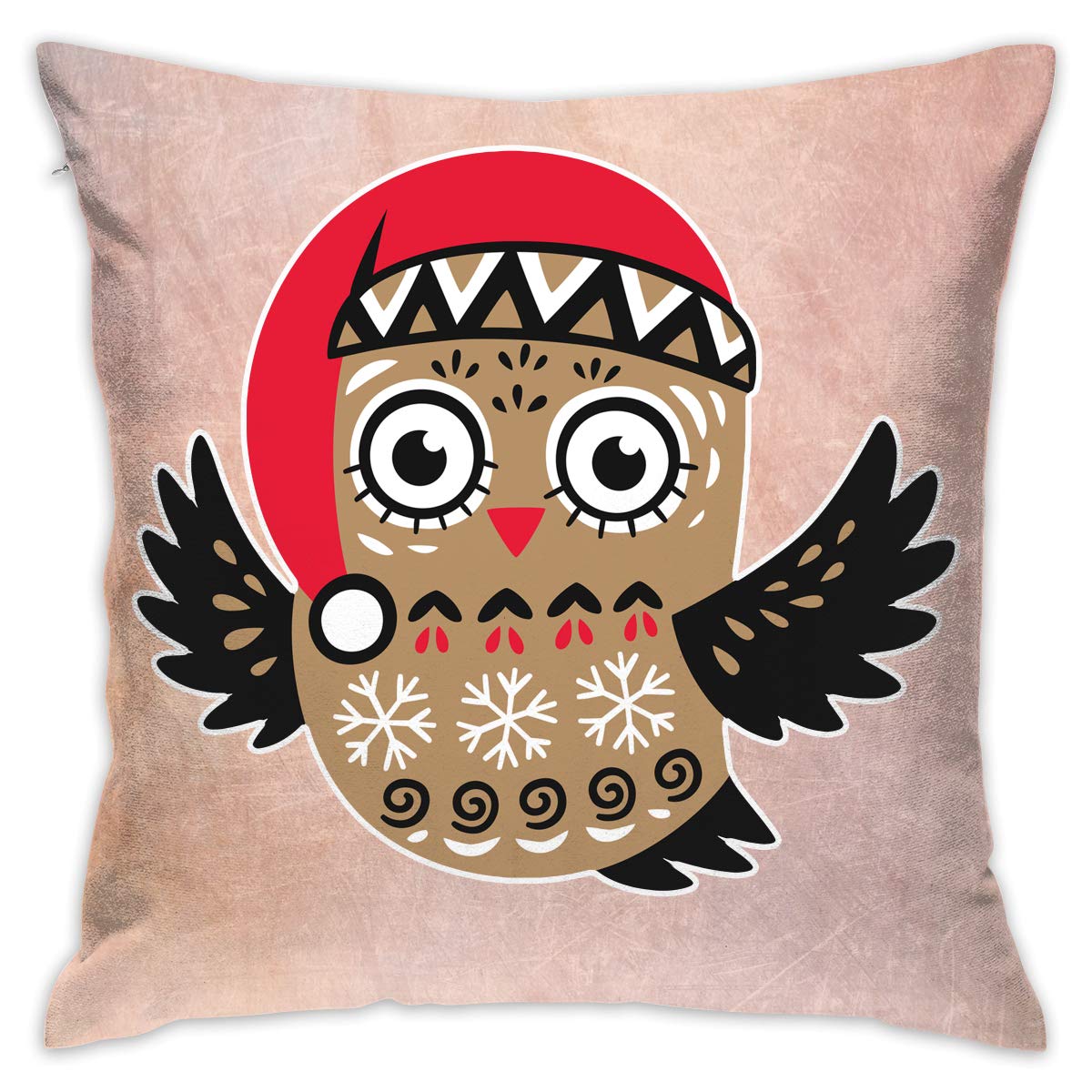 Amazon Com Iehfe Mcnxb Cute Owls In Knitted Hats Pillow Square