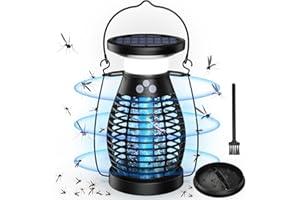 Solar Bug Zapper, 3 in 1 Electric Mosquito Killer Lamp, 4200V IP66 Waterproof Electric Fly Killer, USB Powered UV Fly Zapper 