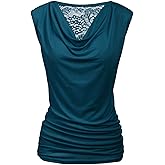 Zeagoo Tank Top for Women Trendy Going Out Tops Sleeveless Shirts Ruched Business Casual Basic Tunic Tops