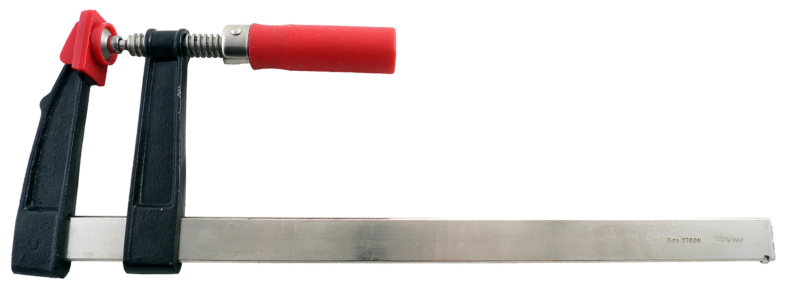 Connex COX865400 Screw Clamp, Silver/Black/Red, 400 x 120 mm