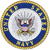 Support the Navy 3 inch Novelty Round Military Patch with Iron on/Sew on Backing