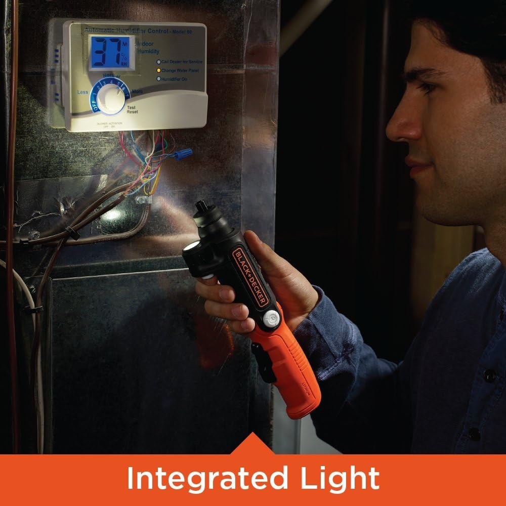 BLACK+DECKER 4V MAX Cordless Screwdriver with LED Light (BDCSFL20C): Home Improvement