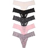 Victoria's Secret Women's Lace Thong Underwear, Panties for Women, Multi Pack