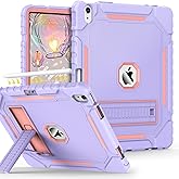 Grifobes Case for iPad Air 13-inch (M3/M2) 2025/2024, Heavy Duty Shockproof Protective Cover with Pencil Holder/Stand for i Pad Air 13" for Kids Girls Women (Purple)