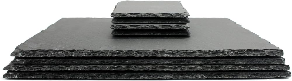 Maison & White Natural Slate Placemats & Coasters 8pc Set