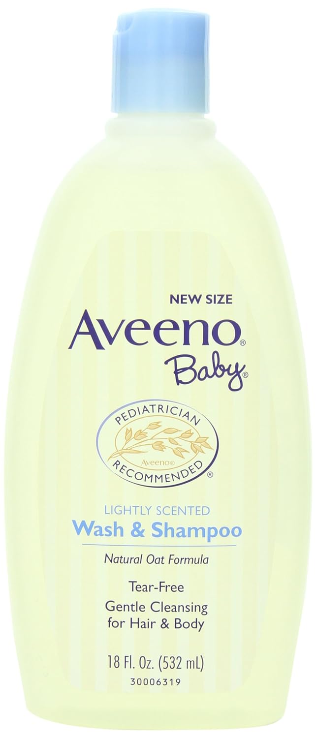 Aveeno Baby Wash & Shampoo, 18Fluid Ounces Bottles (Pack