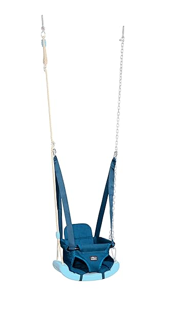 HUDORA 72101 Toddler Universal Schaukel-Aufsatz - Macht jede Schaukel zur Kleinkind-Schaukel, faltbar & abwaschbar, blau