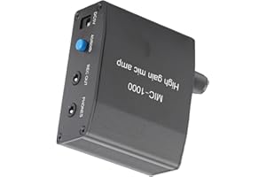 High Gain Microphone Amplifier with 1000x Amplification Mic Amp Kit Aluminum Compact Design for Enhanced Audio Quality
