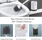 MEKEET Silicone Toilet Brush and Holder Wall Mounted Set view 6