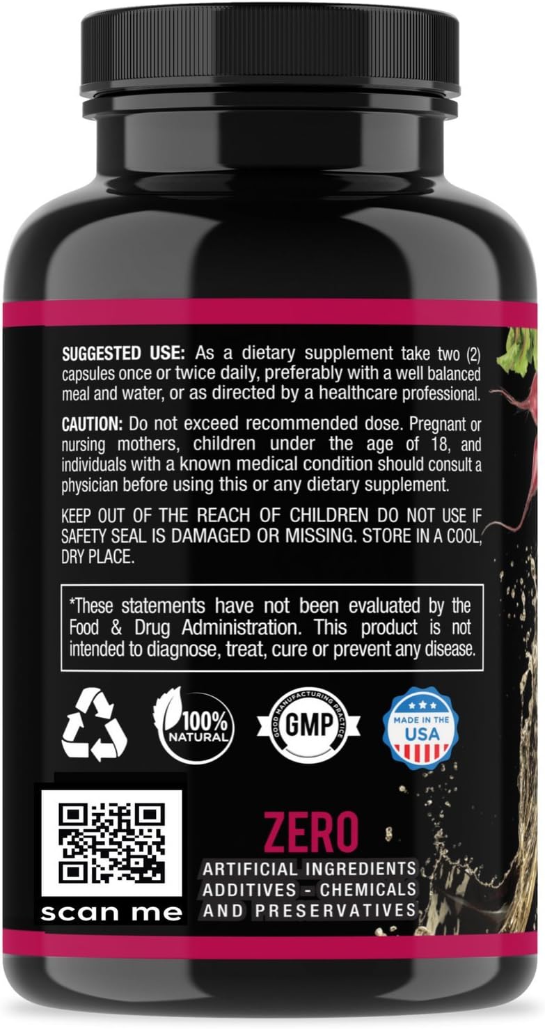 Apple Cider Vinegar + Beetroot and Turmeric & Ginger Capsules (2-Pack Bundle) by Angry Supplements, All-Natural Weight Loss Detox Remedy, Nitric Oxide Booster, Boost Metabolism + Energy (120 Count): Health & Personal Care