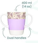 Rosa Lifestyle Two Handled Melamine Mug 400ml Lilac Lightweight 126g view 3