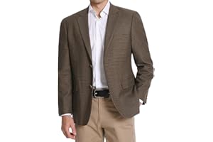 Teemlanny Men's Sport Coat Houndstooth Blazer Classic Fit 2 Button Stylish Stretch Suit Jacket for Daily Casual Outfits
