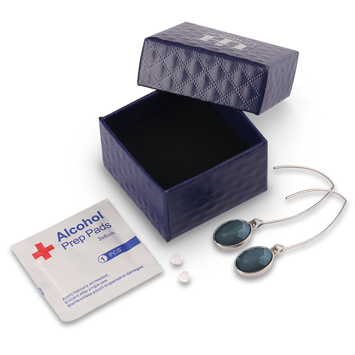 Dangle Earrings，UHIBROS Women\'s Stone Crystal Dangle Drop Earrings (Grey)