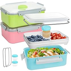 3 Pack Salad Lunch Box Food Storage