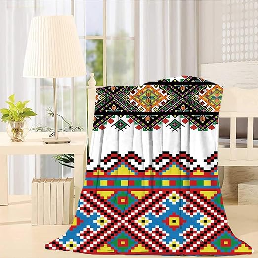 Amazon 民族の耐久性のある印刷毛布 レトロなウクライナ刺繍飾り伝統的な文化民俗遺産寝室のための芸術的なデザイン 150x0 ブランケット 毛布 オンライン通販