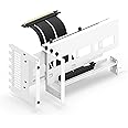 EZDIY-FAB Vertical PCIe 4.0 GPU Mount Bracket Graphic Card Holder with 5V 3 Pin ARGB LED Module, Video Card VGA Support Kit with PCIe 4.0 X16 Gen4 17cm/6.69in Riser Cable 90 Degree Right Angle (White)