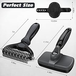 3PCS Self Cleaning Slicker Brush & Pet Grooming