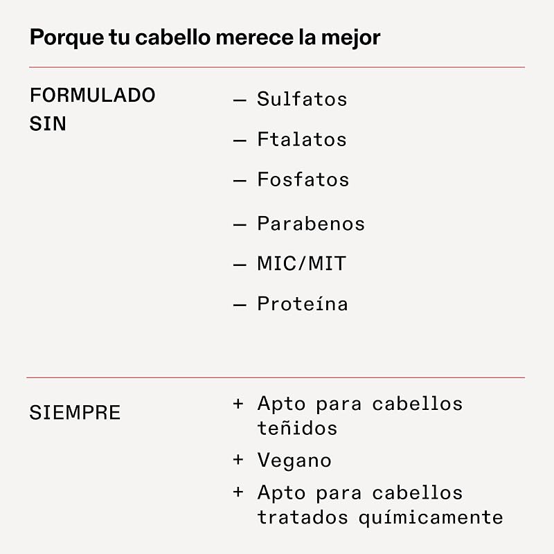 No.6 Tratamiento Suavizante Capilar Para Peinar, Sin Aclarado, Suaviza, Acondiciona y Fortalece, Reduce Frizz y Encrespamiento, Todo Tipo de Cabello, Sin Sulfatos Ni Parabenos, 100ml