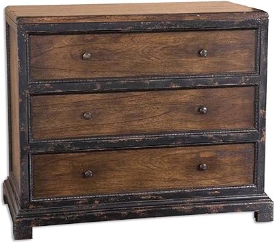 Amazon Com Uttermost Rishi Antique Three Drawer Chest Black