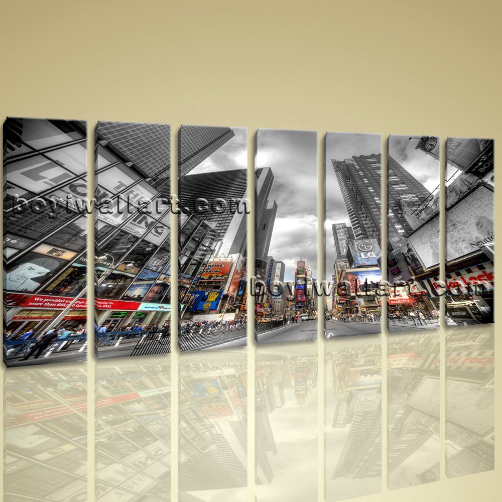 Xxl Large Wall Art Print Canvas New York Poster Nasdaq