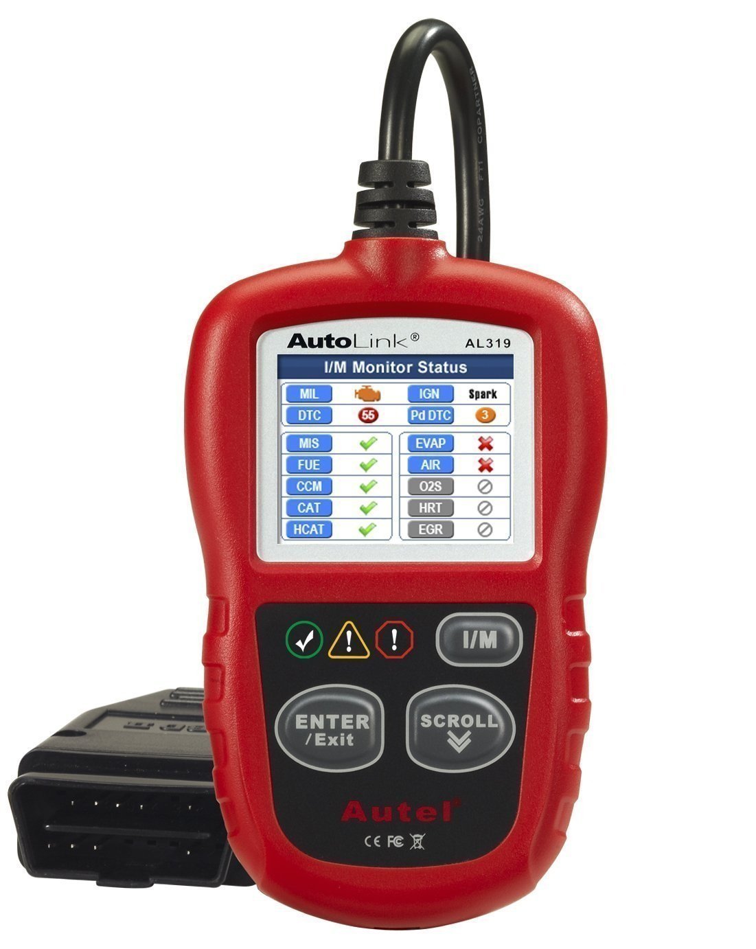 Buy Autel Autolink AL319 OBD2 Scanner Reader Read and Erase Codes Check ...