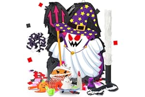 KIDEPOCH Halloween Pinata Ghost Pinata for Kids and Adults Halloween Pinata with Stick and Blindfold for Halloween Theme Party Decoration, Cute and Spooky Halloween Party Supplies