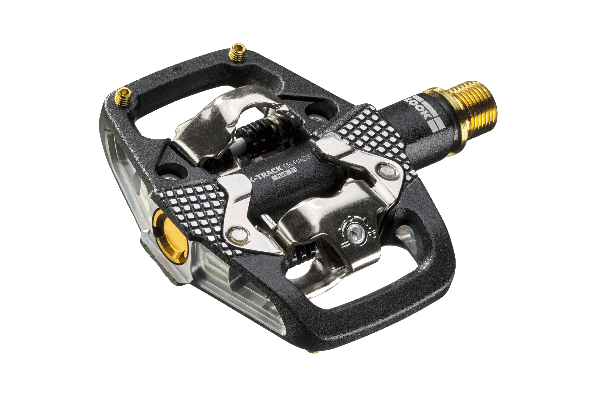LOOK Cycle - X-TRACK En-Rage Plus TI MTB Pedals - Standard SPD Mechanism Compatible - Ultra Strong Forged Aluminum Body - Titanium Axle - Ideal Enduro Bike Pedals