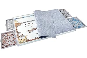 JOYULTRA 1500 Piece Non-Wooden Jigsaw Puzzle Board with 4 Drawers, Portable Puzzle Table for Adults, Work Surface 35×26 Inch, 4.7 KG Lightweight Design