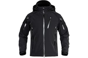 TACVASEN Men's Special Ops Military Jacket Water Resistant Windproof Tactical Winter Zip Up Rain Coat Hunting Outdoors