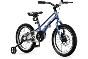 lecoco Kids Bike for Boys Girls, 14 16 18 Inch Children's Bicycle with Training Wheels Pedal Brakes Handbrake & Kickstand Training Bike for Kids and Toddler Multiple Color