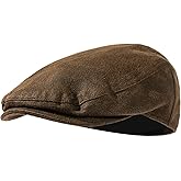 TOP-EX XL/XXL Mens Newsboy Flat Cap - Gatsby Irish Duckbill Cap for Golf Driving Waterproof & UPF 50