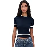 rag & bone Women's Kassy Rib Short Sleeve Tee