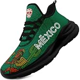 AWSOLE Mexico Running Shoes for Men Women Red White Green Sneakers Breathable Lightweight Casual Walking Trainers