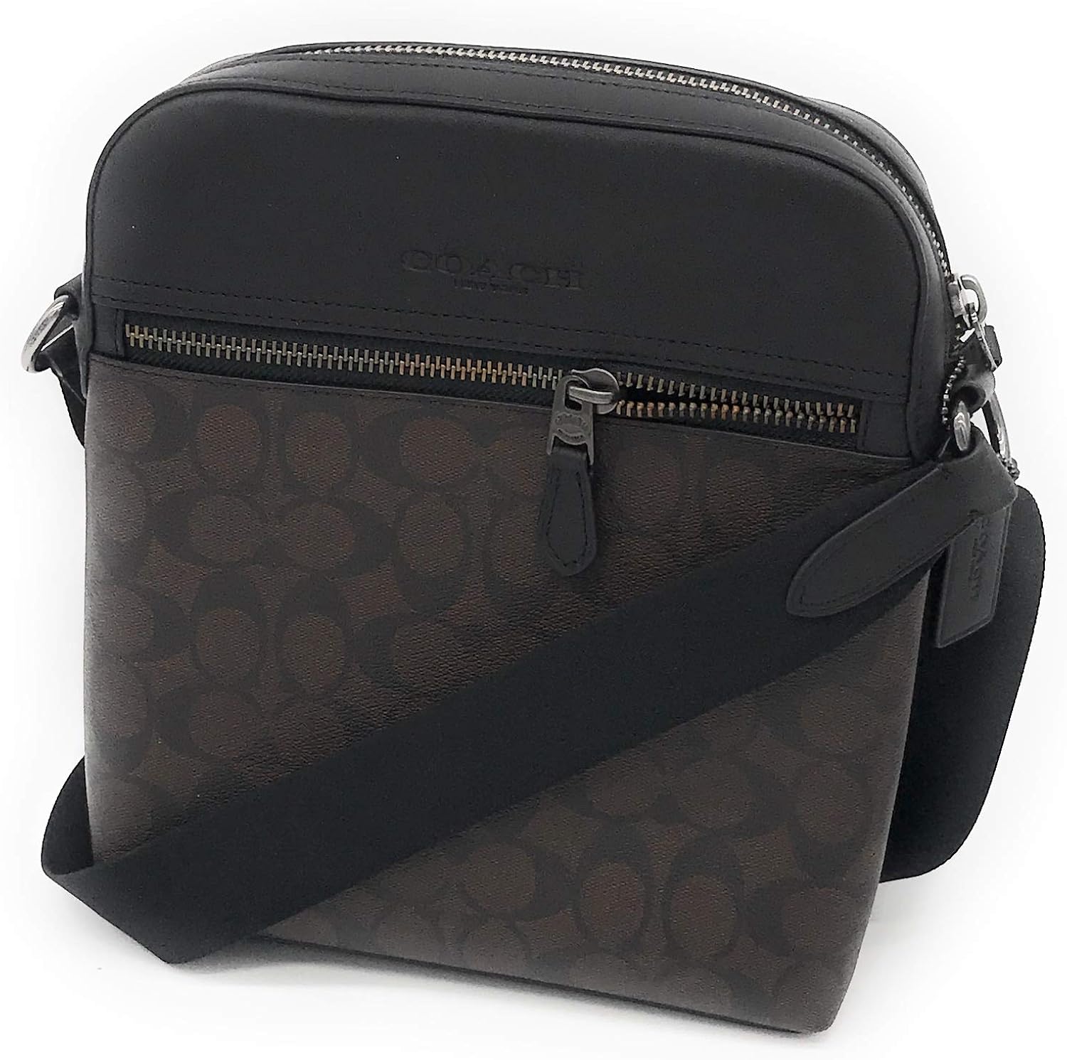 coach flight bag black