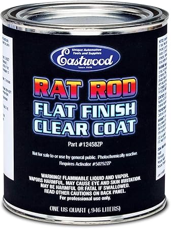 Amazon Com Eastwood Premium Matte Acrylic Urethane Rat Rod Flat Clear Topcoat Paint 4 1 Quart High Uv Chemical Resistant Automotive