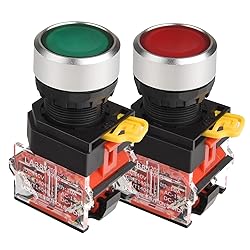 APIELE 2 Pcs 22mm Plastic Momentary Push Button