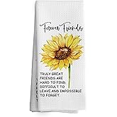 TAEDIN Friends Forever Kitchen Towels Dish Towel 16x24 Inches, Friendship Friend Birthday Gifts for Women Friends Sister BFF Female Bestie Kitchen Decorative Absorbent Dishcloths Tea Towels