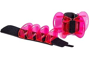 Aqualogix Medium Resistance Hybrid Aquatic Training Fin Set - Pink | Aquatic Cuffs | Quick Start Guide | Leg Water Weights | Strength, HIIT & Swim Training | Pair (MRPCFIN_Pink)