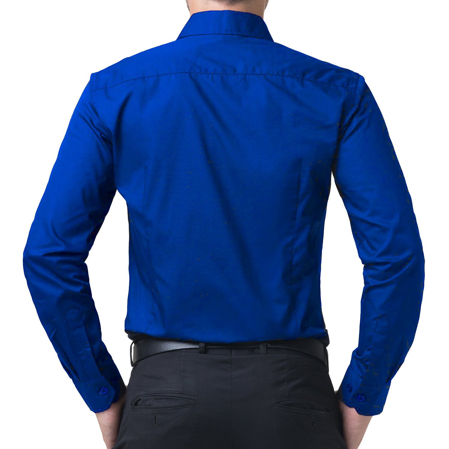 being fab men's solid 100% cotton regular fit casual royal blue shirt