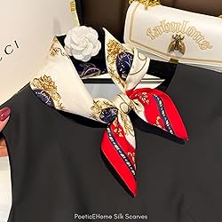 PoeticEHome 100% Mulberry Silk Neck Scarf