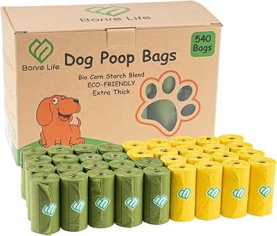 Bonre Life 540 Extra Thick Biodegradable Dog Poop Bags Rolls