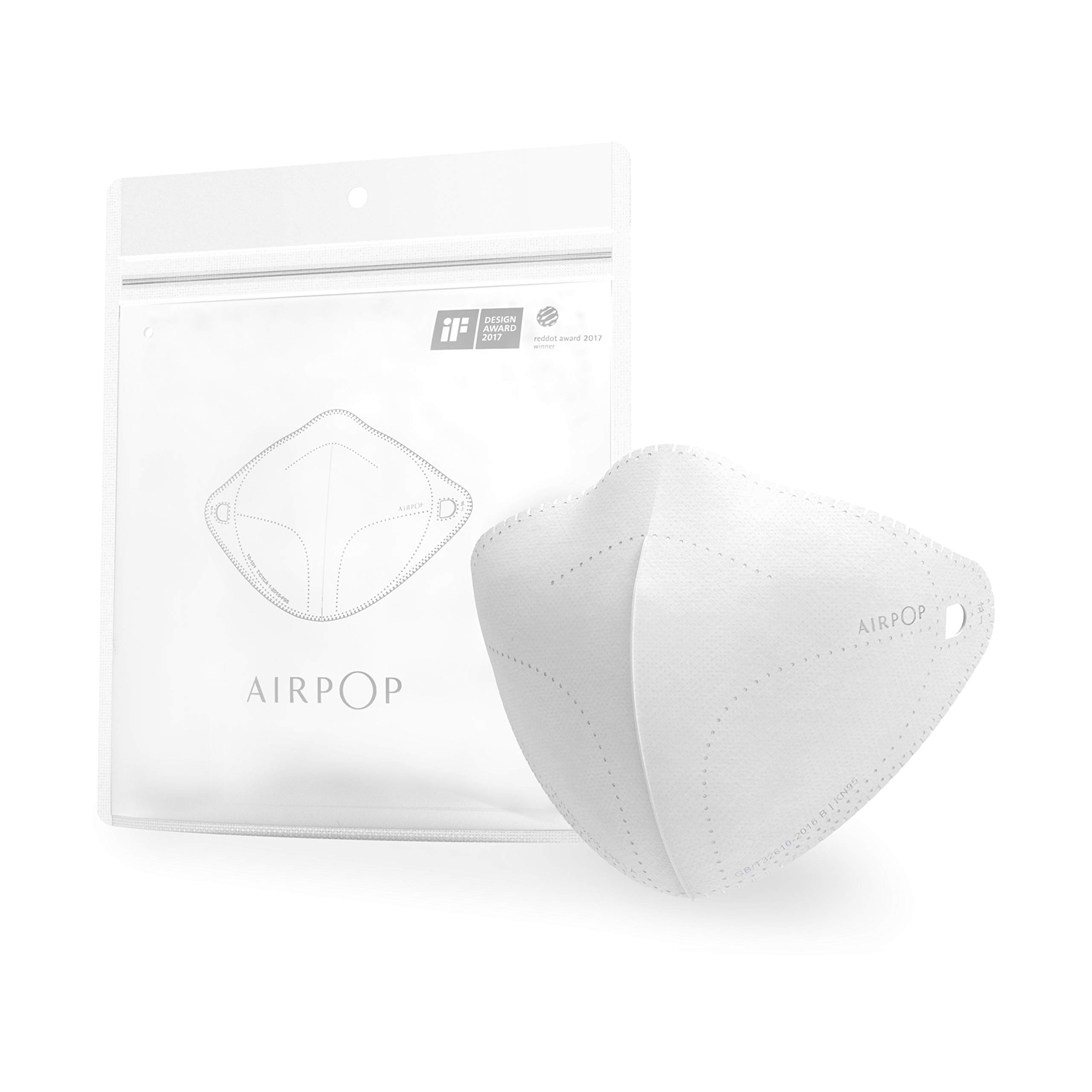 Airpop Reusable Face Mask Replacement Filter Refill Pack - 4 Pack, White