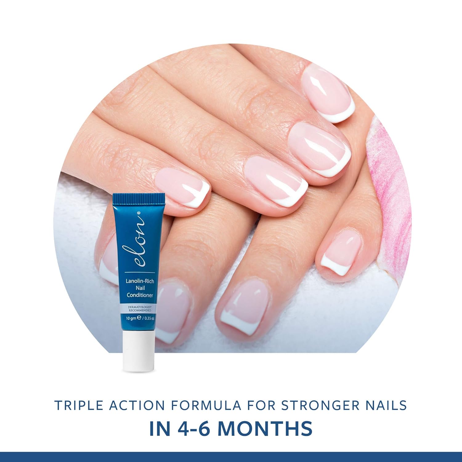 Elon Lanolin-Rich Nail Conditioner | Strengthens Nails & Protects Cuticles | Recommended by Dermatologists & Podiatrists (10g tube) : Nail Strengthening Products : Beauty